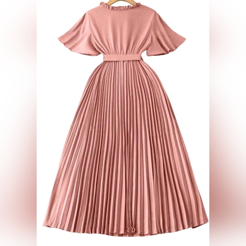 Pink Wrap Dress Flowy Nwot - Picture 2 of 4